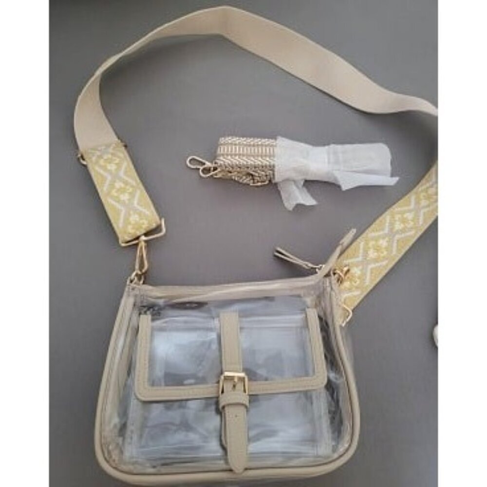 New Clear Bag for Stadium Events Small Clear Purse Stadium Approved Women Bag